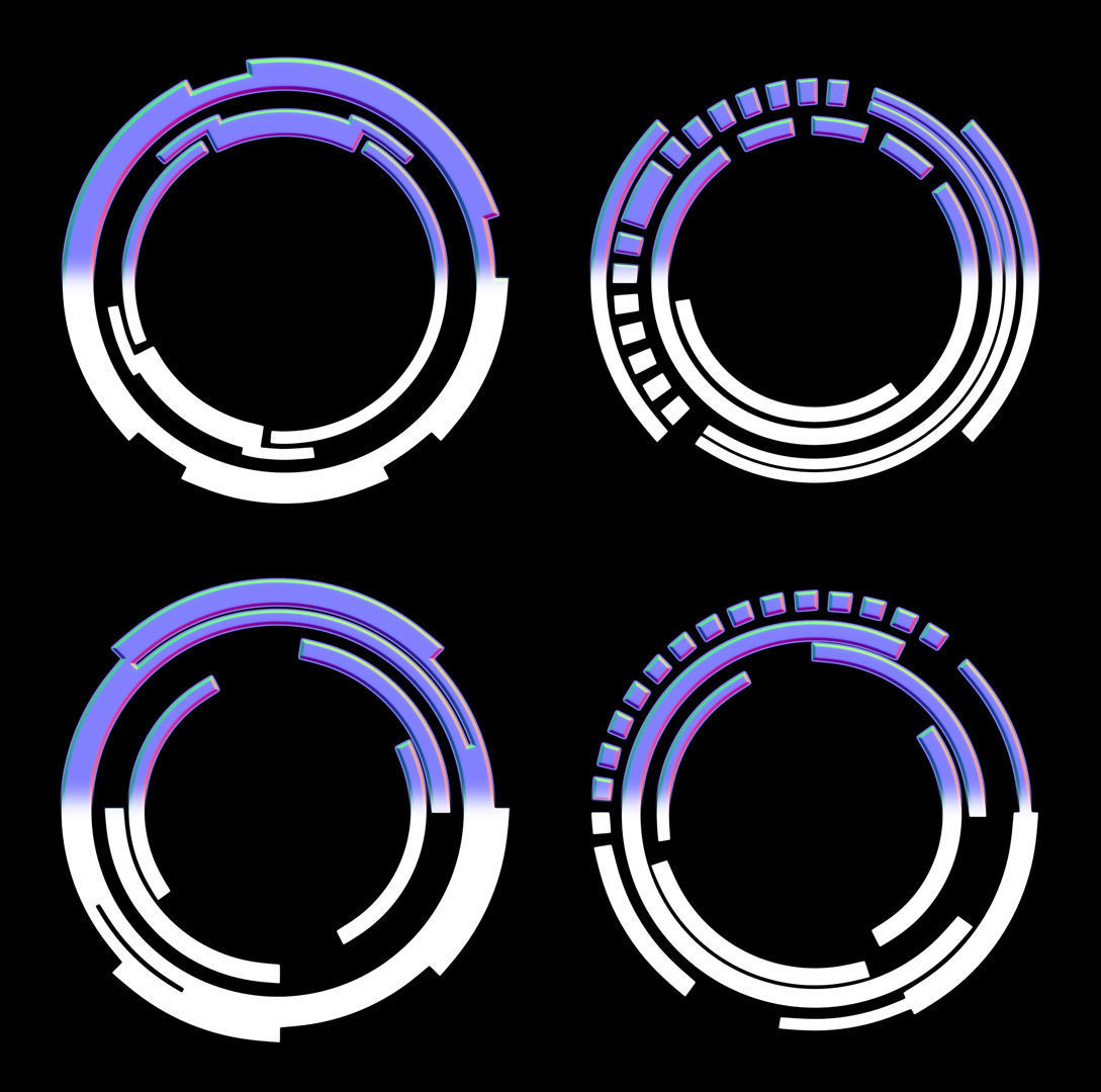 100 Sci-fi Hologram Normal Map and Alpha Texture_15