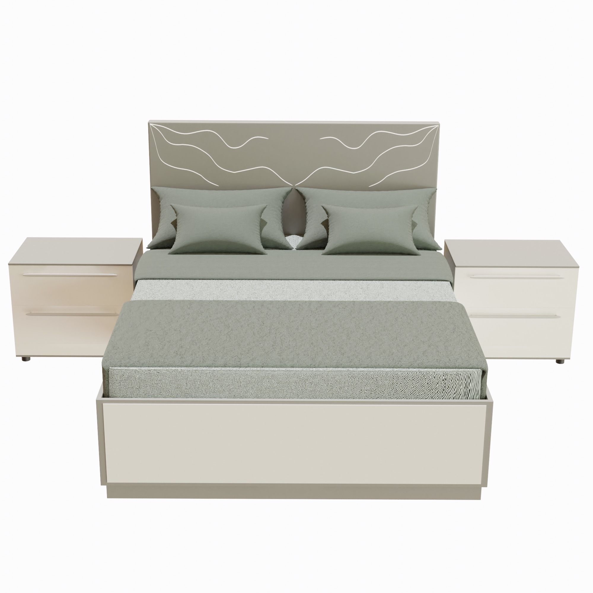 Bed for interior 3D model_1