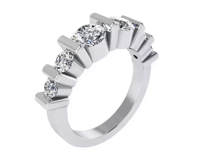 Round Diamond Band Ring 2792