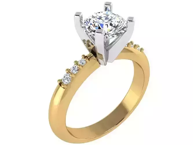 Round Diamond Peg Setting Ring 2793