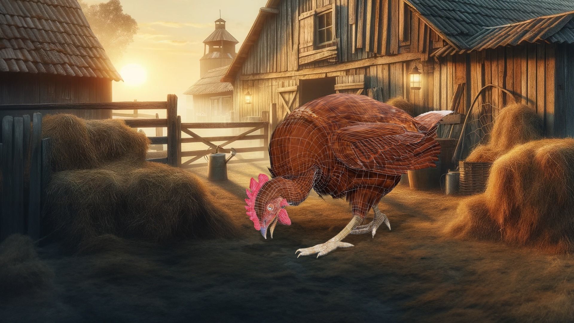 Farm Favorite 3D free Chicken The Egg Producer Low-poly 3D model_2