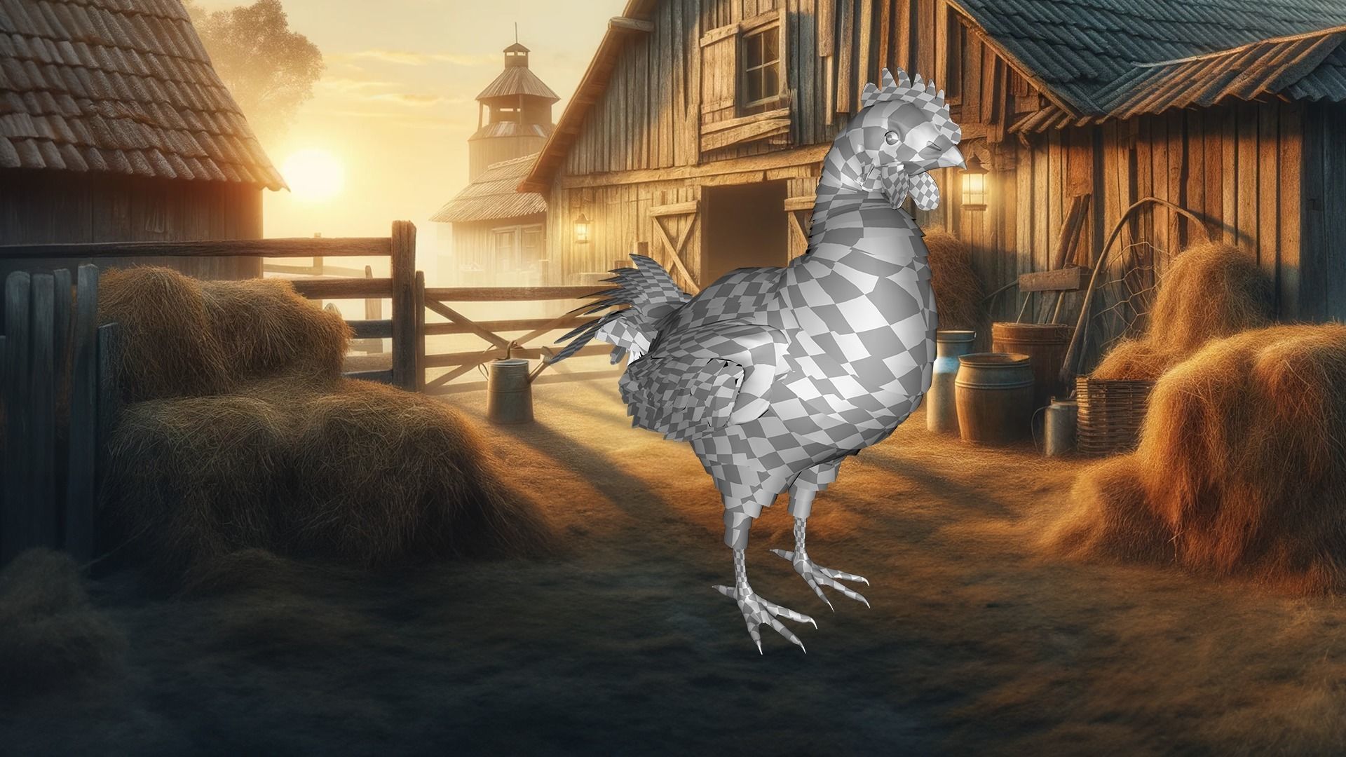 Farm Favorite 3D free Chicken The Egg Producer Low-poly 3D model_18