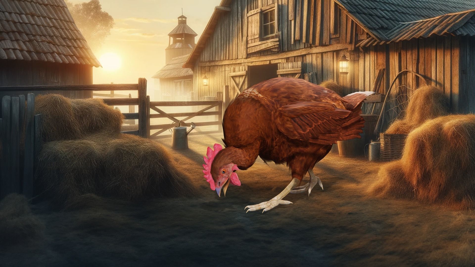 Farm Favorite 3D free Chicken The Egg Producer Low-poly 3D model_1