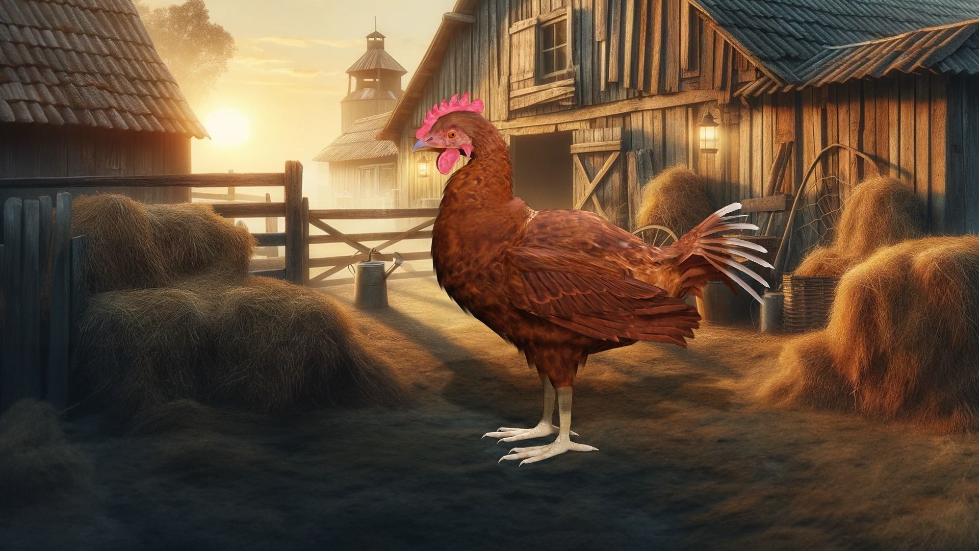 Farm Favorite 3D free Chicken The Egg Producer Low-poly 3D model_4