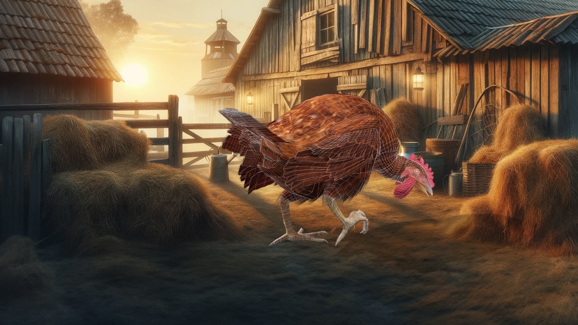 Farm Favorite 3D free Chicken The Egg Producer Low-poly 3D model_21