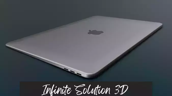 Apple Laptop 3D Model Low-poly 3D model