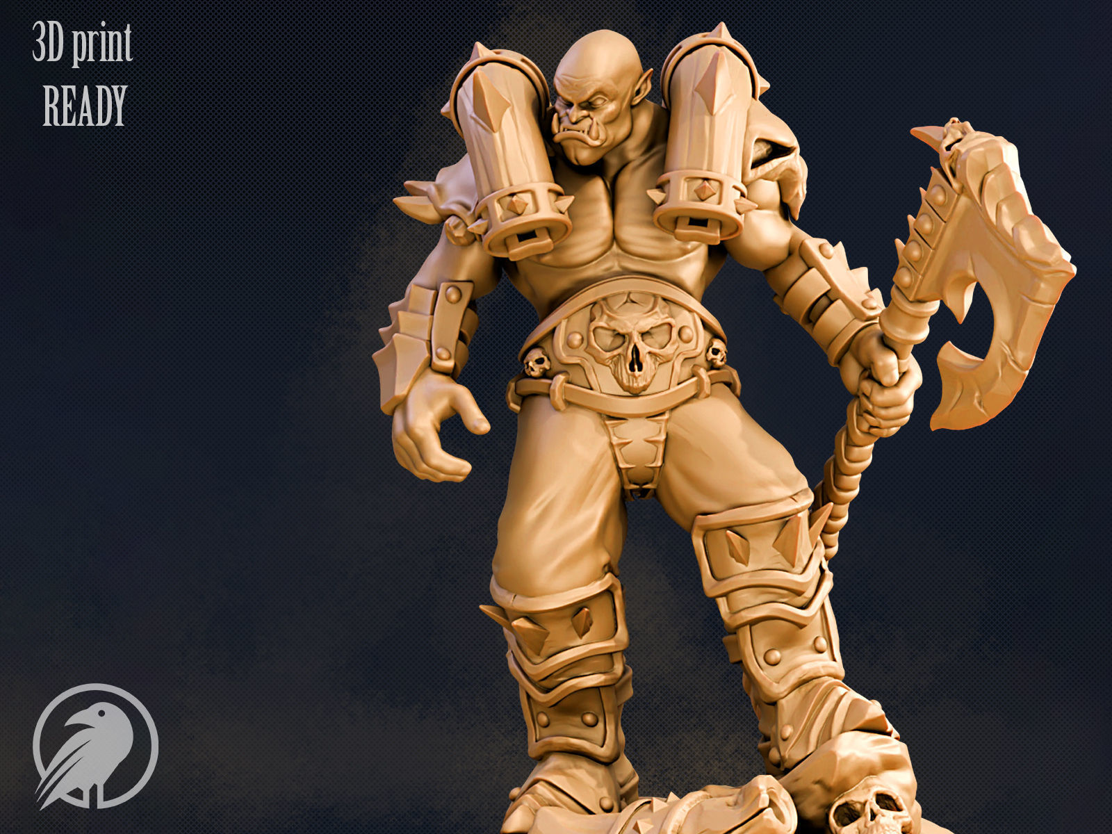 Garrosh Fan-Art Miniature - Orc Warrior 3D model 3D printable | CGTrader