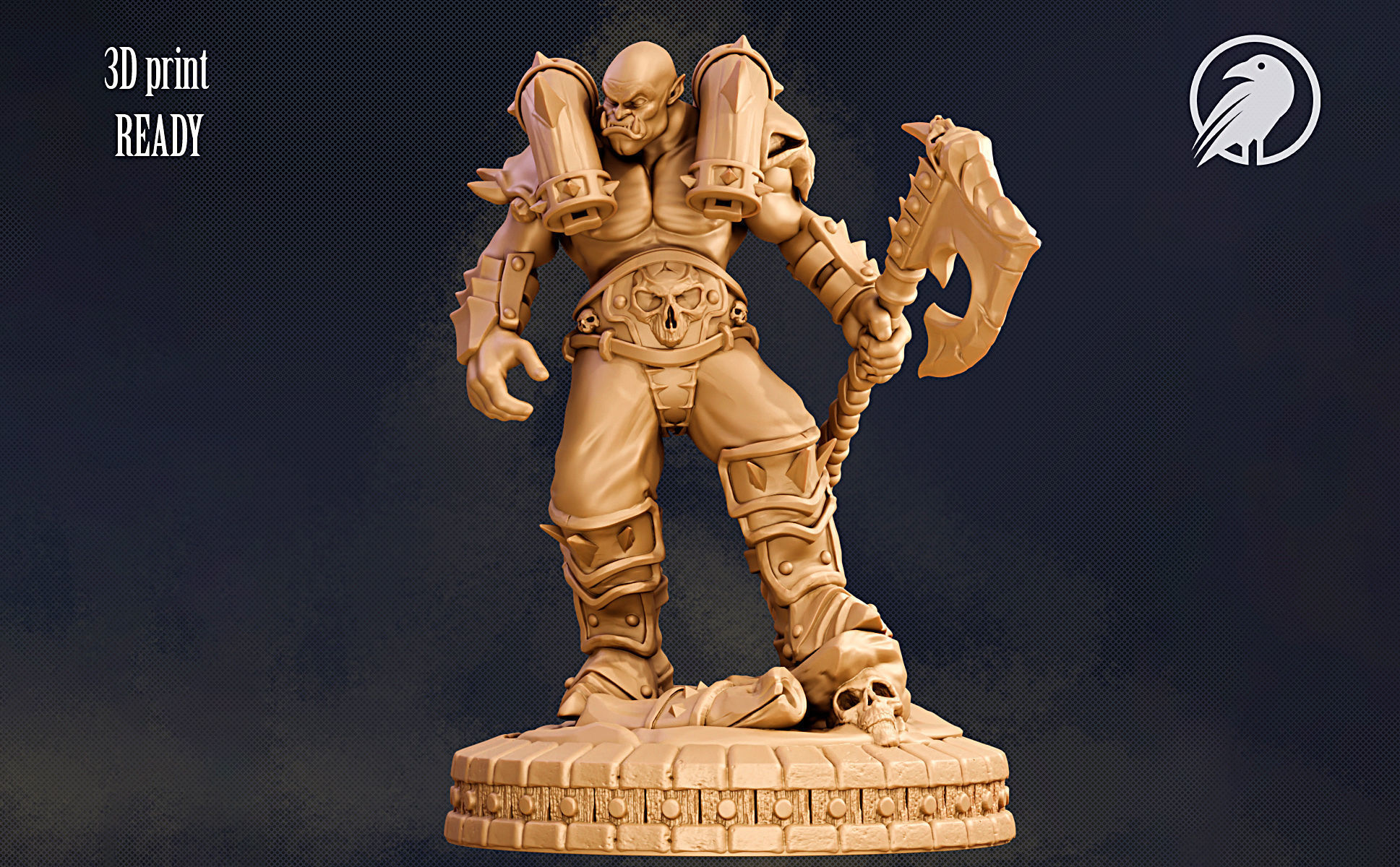 Garrosh Fan-Art Miniature - Orc Warrior 3D model 3D printable | CGTrader