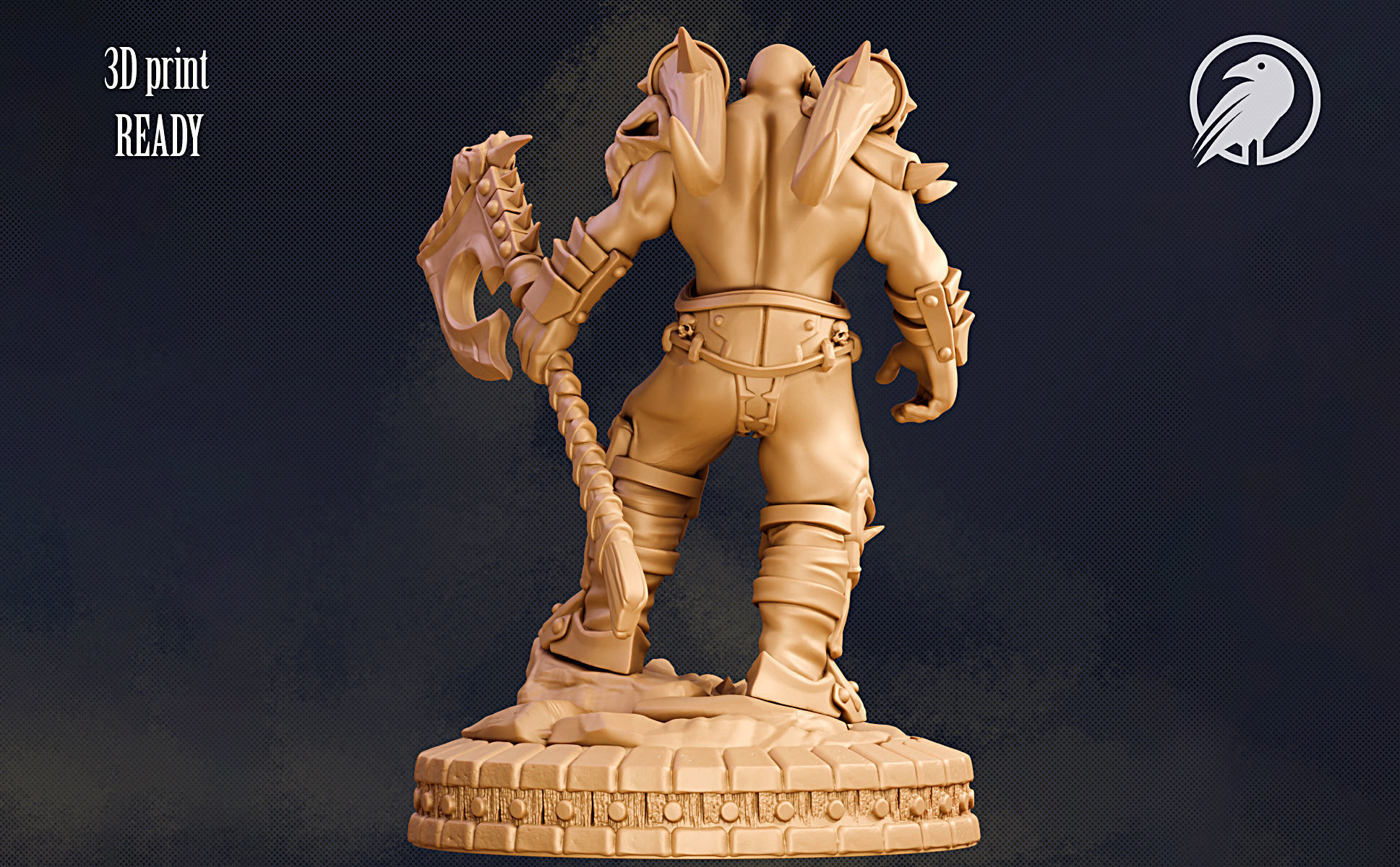 Garrosh Fan-Art Miniature - Orc Warrior 3D model 3D printable | CGTrader