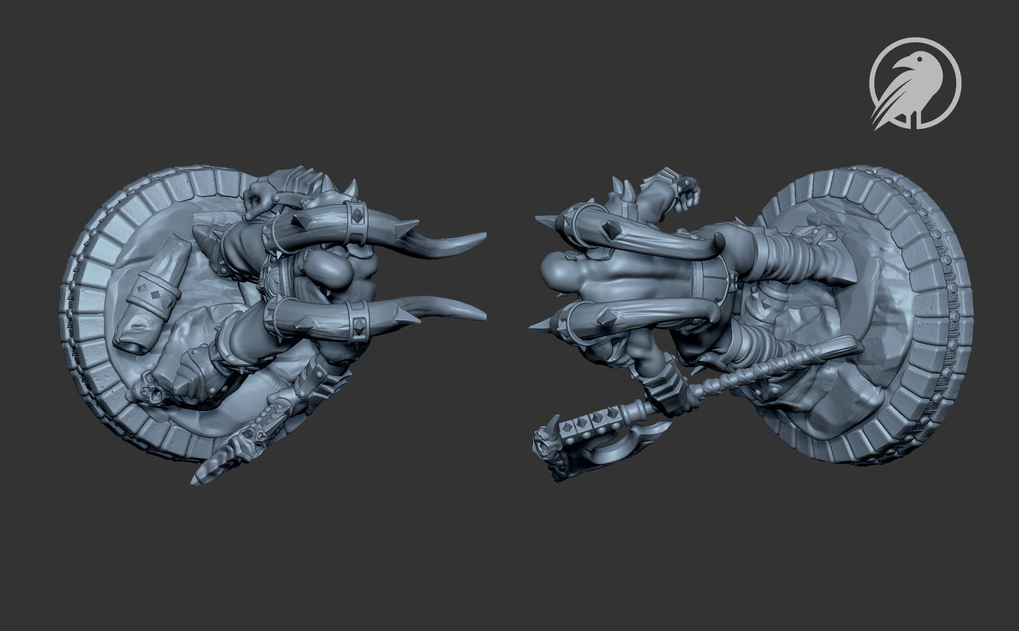 Garrosh Fan-Art Miniature - Orc Warrior 3D model 3D printable | CGTrader