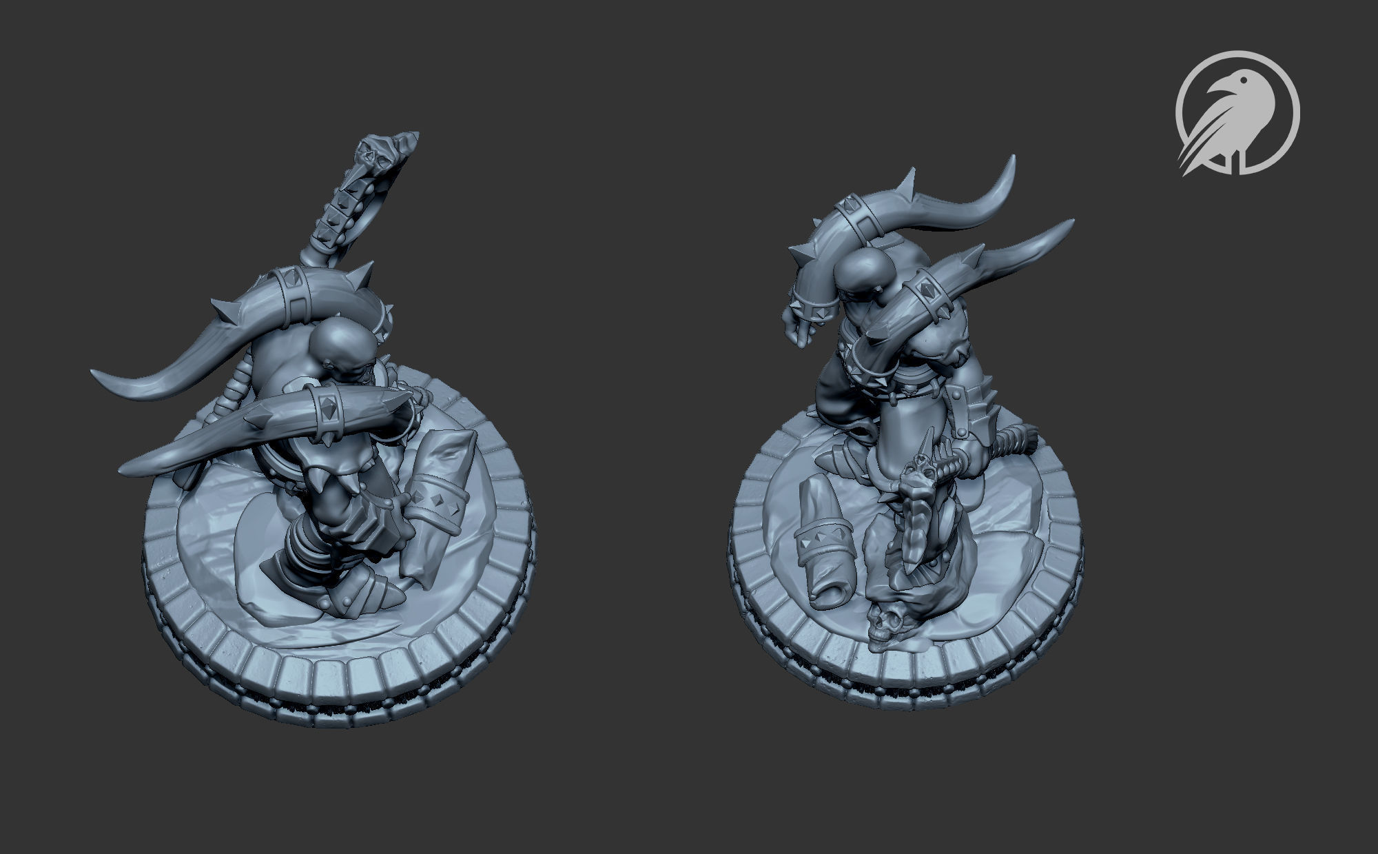 Garrosh Fan-Art Miniature - Orc Warrior 3D model 3D printable | CGTrader