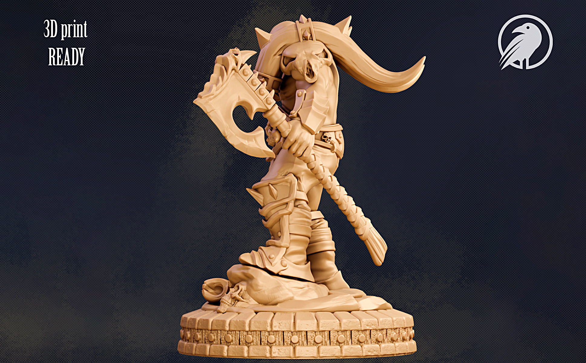Garrosh Fan-Art Miniature - Orc Warrior 3D model 3D printable | CGTrader