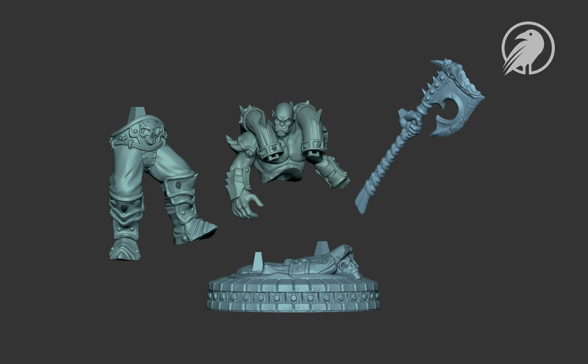 Garrosh Fan-Art Miniature - Orc Warrior 3D model 3D printable | CGTrader