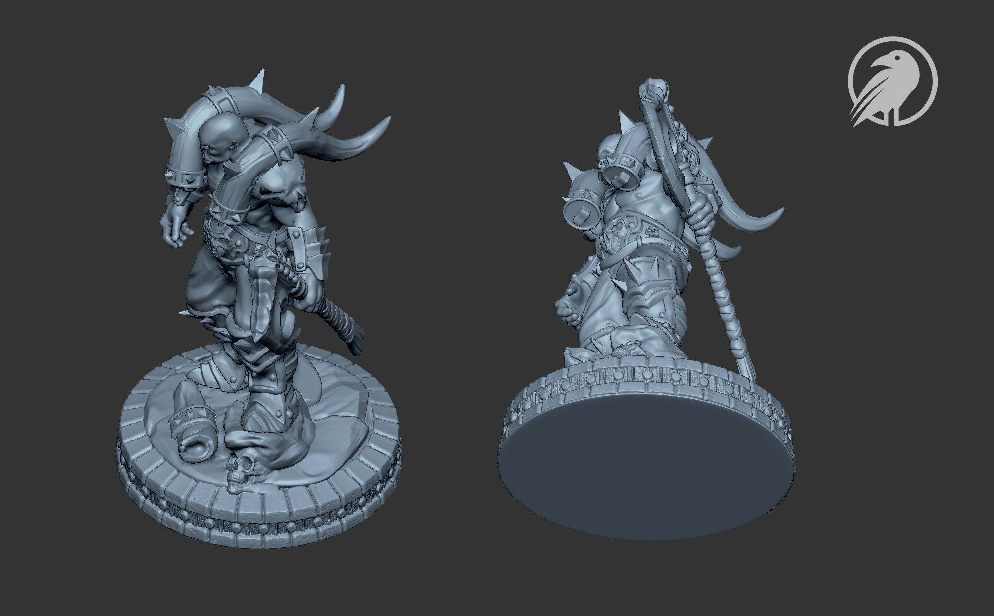 Garrosh Fan-Art Miniature - Orc Warrior 3D model 3D printable | CGTrader