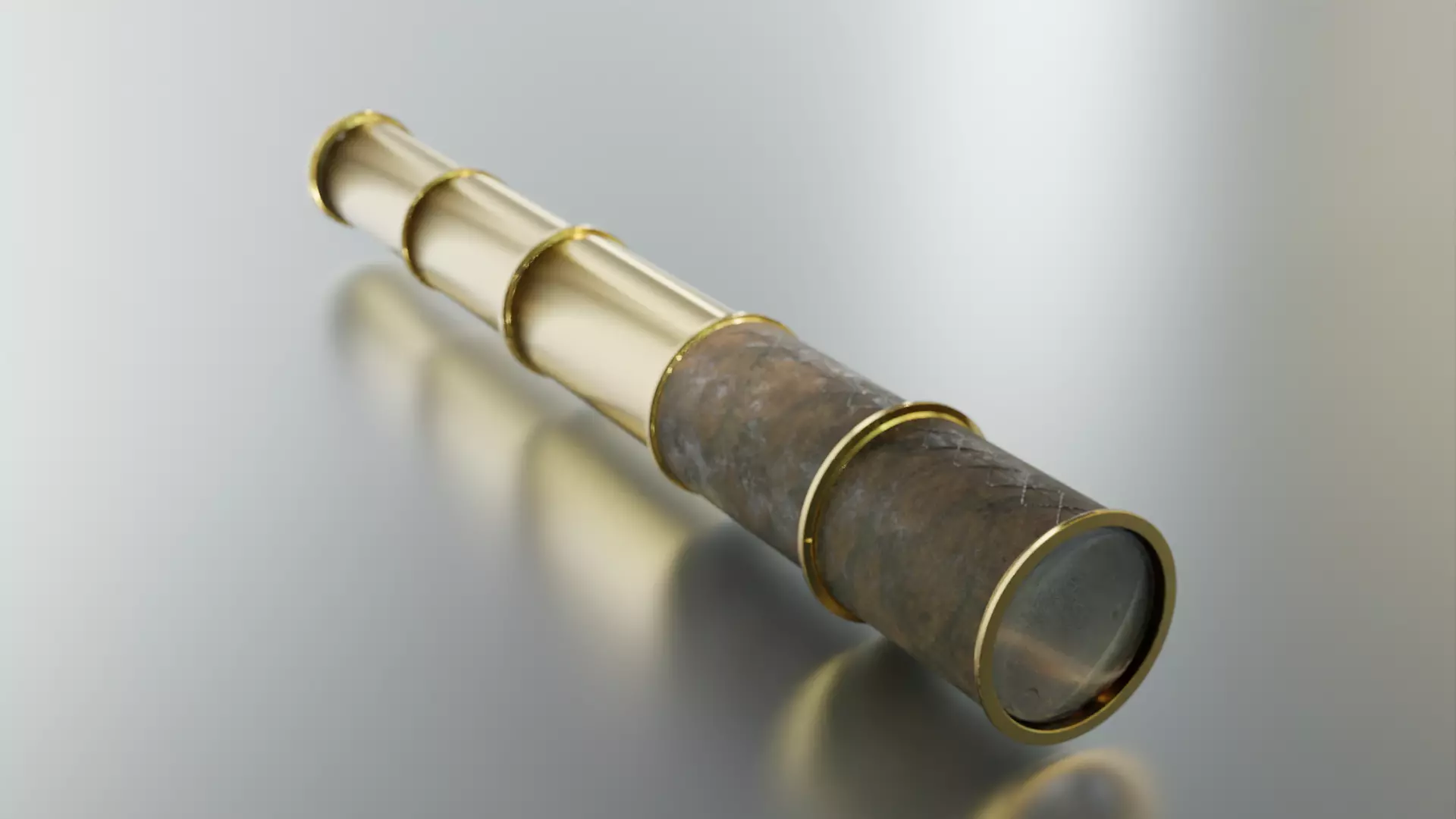 Spyglass Telescope high-poly 3D model_0