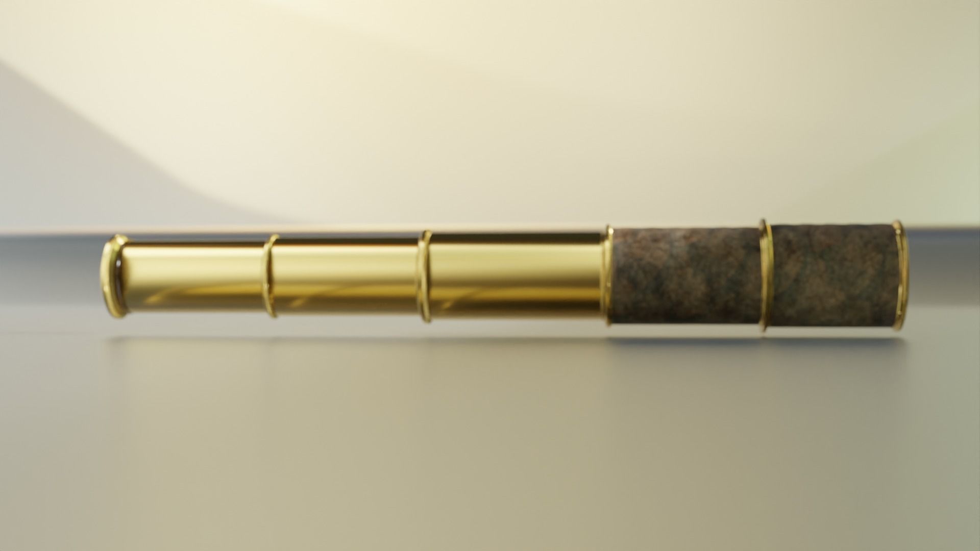Spyglass Telescope high-poly 3D model_2
