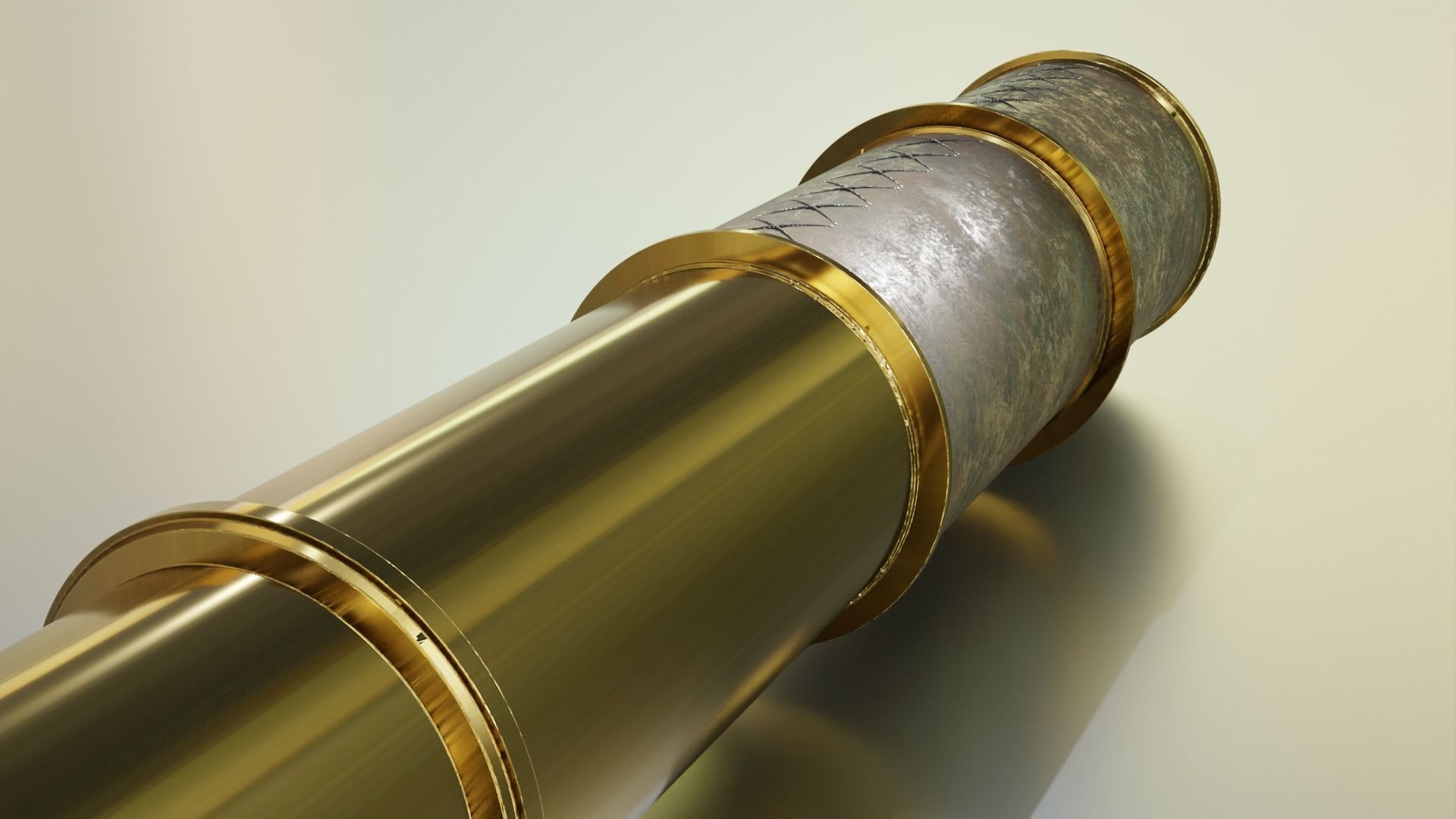 Spyglass Telescope high-poly 3D model_6