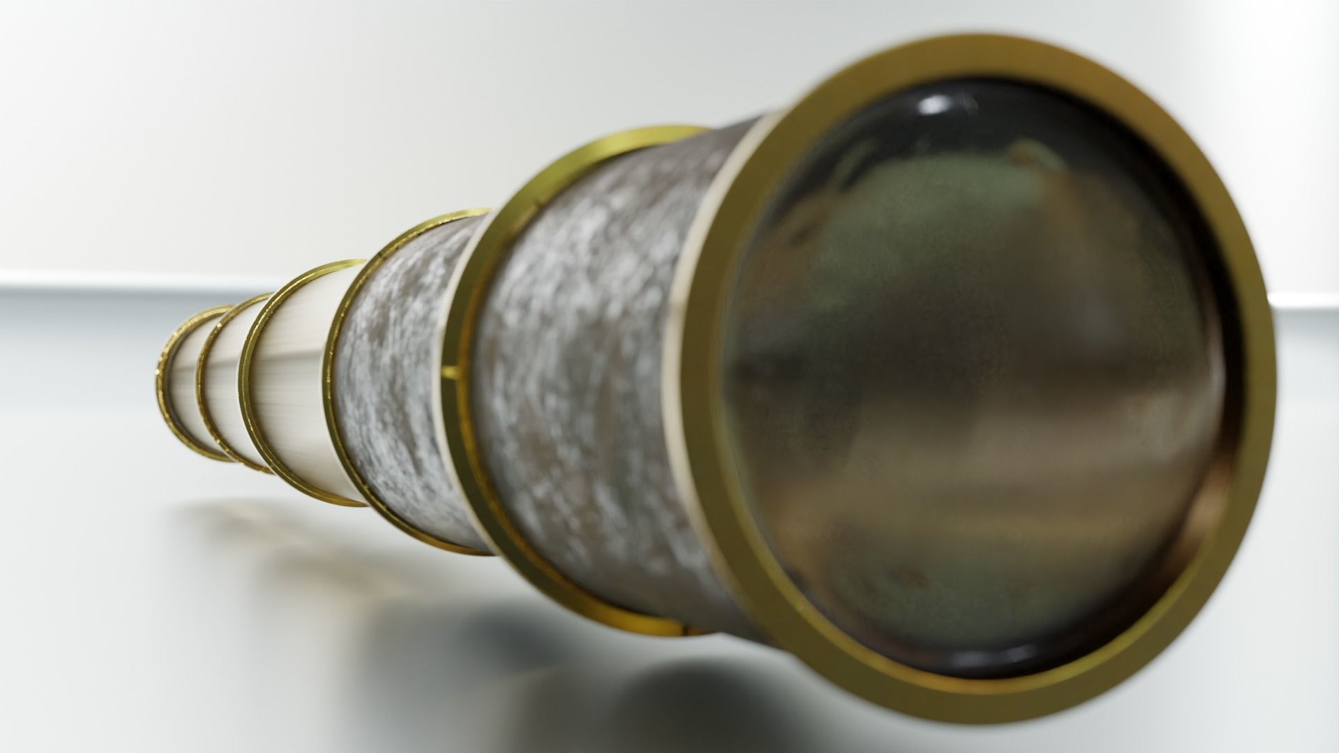 Spyglass Telescope high-poly 3D model_1