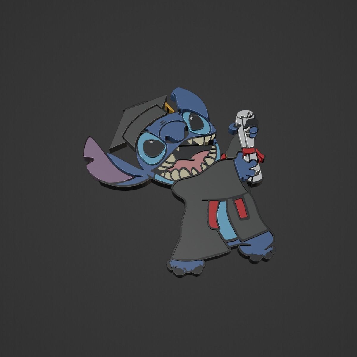 Graduating Alien Toy 3D print model_1