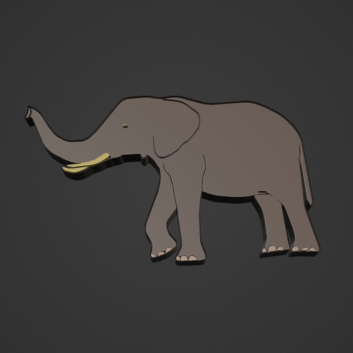 Elephant Animal 3D print model_1