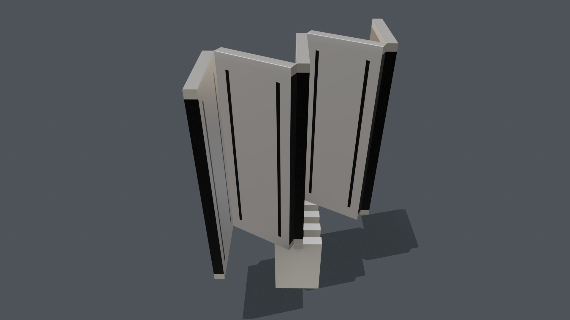 C SEED the unfolding indoor TV 165 Low-poly 3D model_9