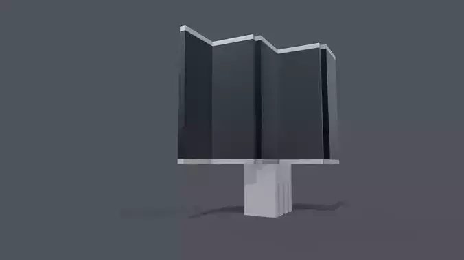C SEED the unfolding indoor TV 165 Low-poly 3D model