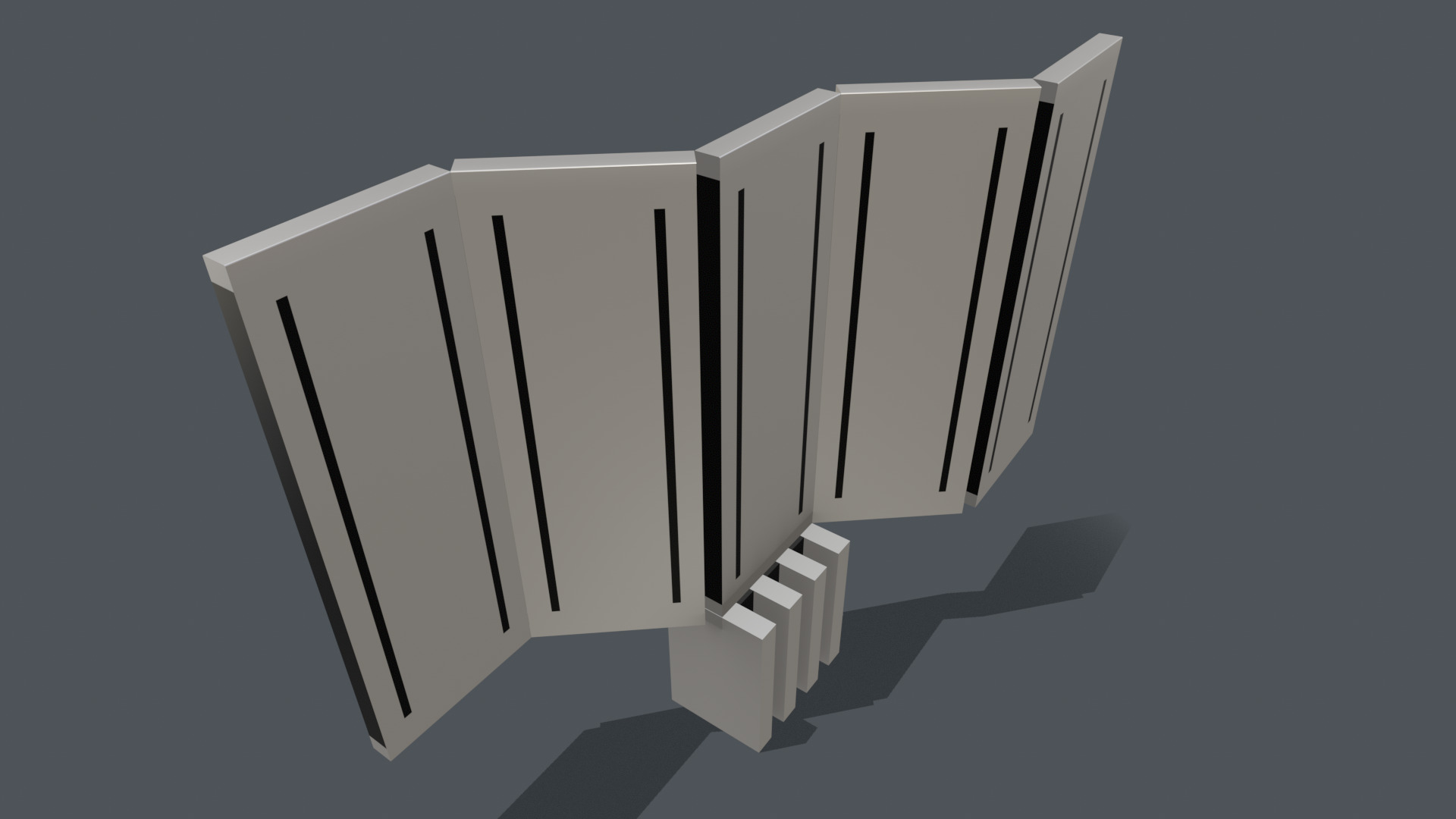 C SEED the unfolding indoor TV 165 Low-poly 3D model_11