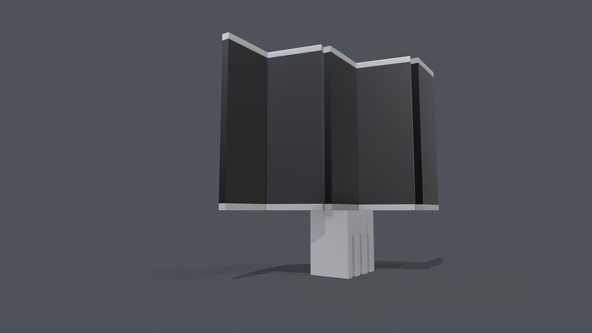 C SEED the unfolding indoor TV 165 Low-poly 3D model_5