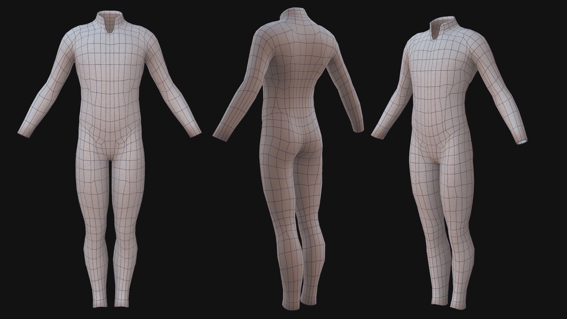 Male Sci-fi Suit 3D model_1