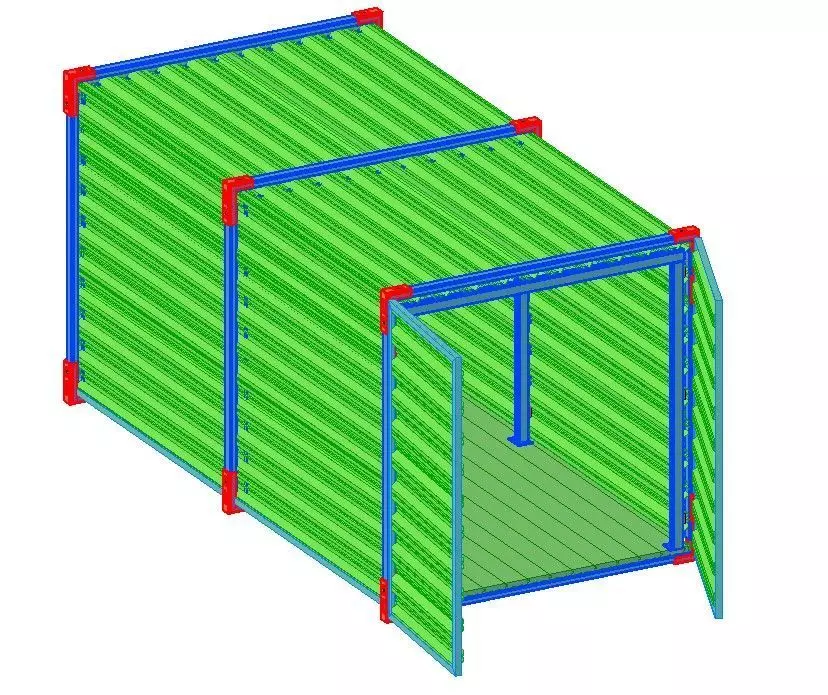 Cargo container 3D model_0