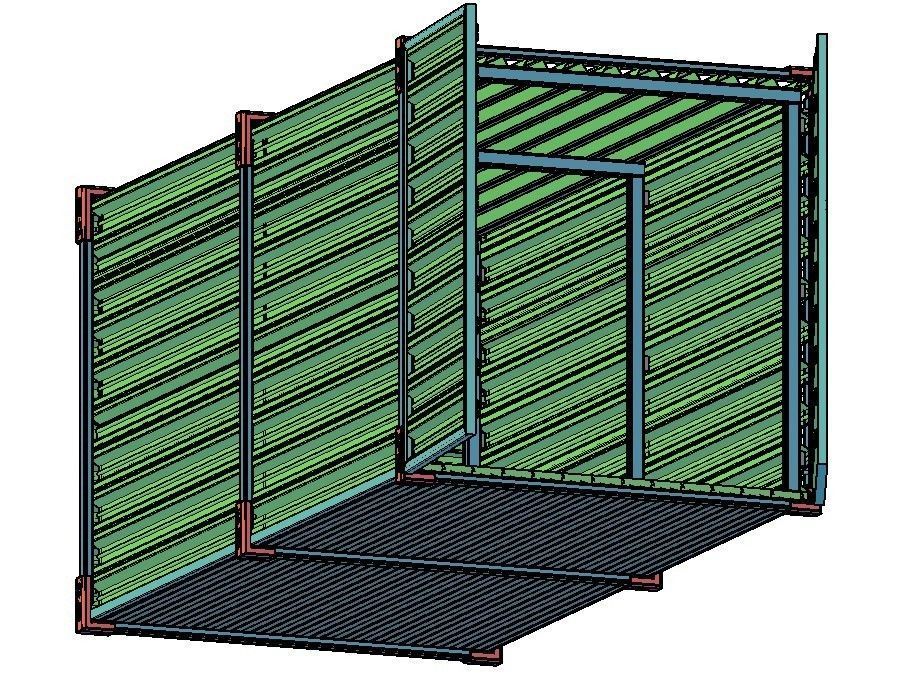Cargo container 3D model_1
