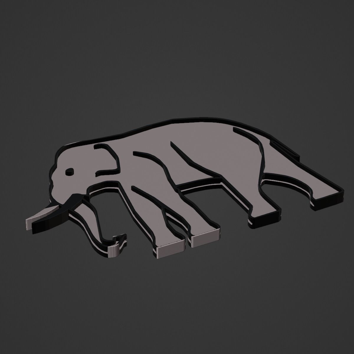 Elephant Animal 3D print model_1
