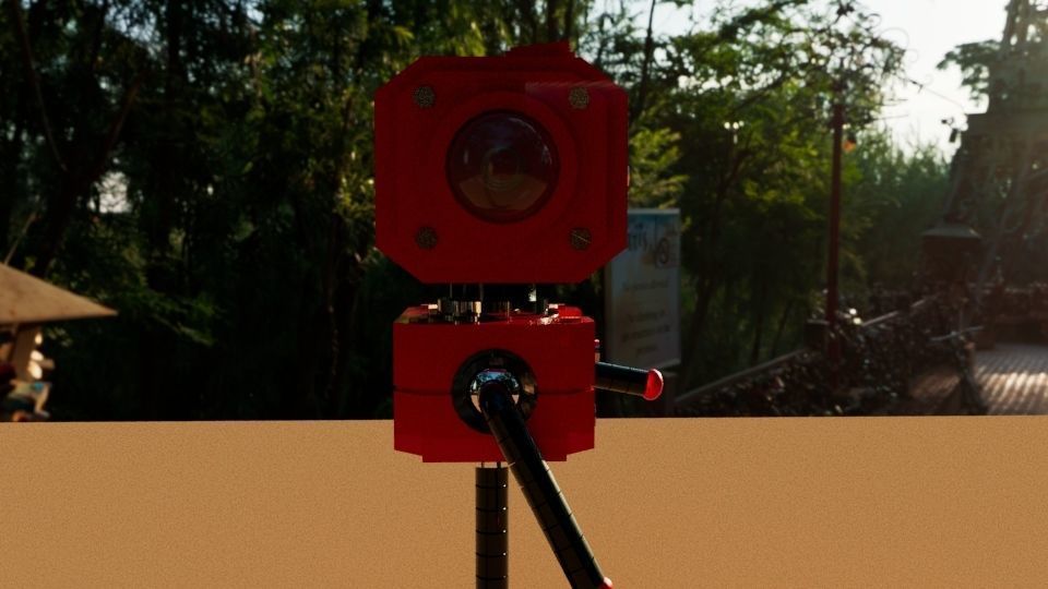 RED CUTE ROBOT Free low-poly 3D model_2