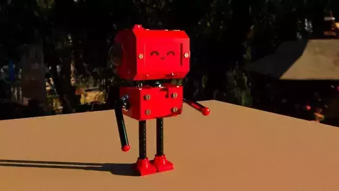 RED CUTE ROBOT