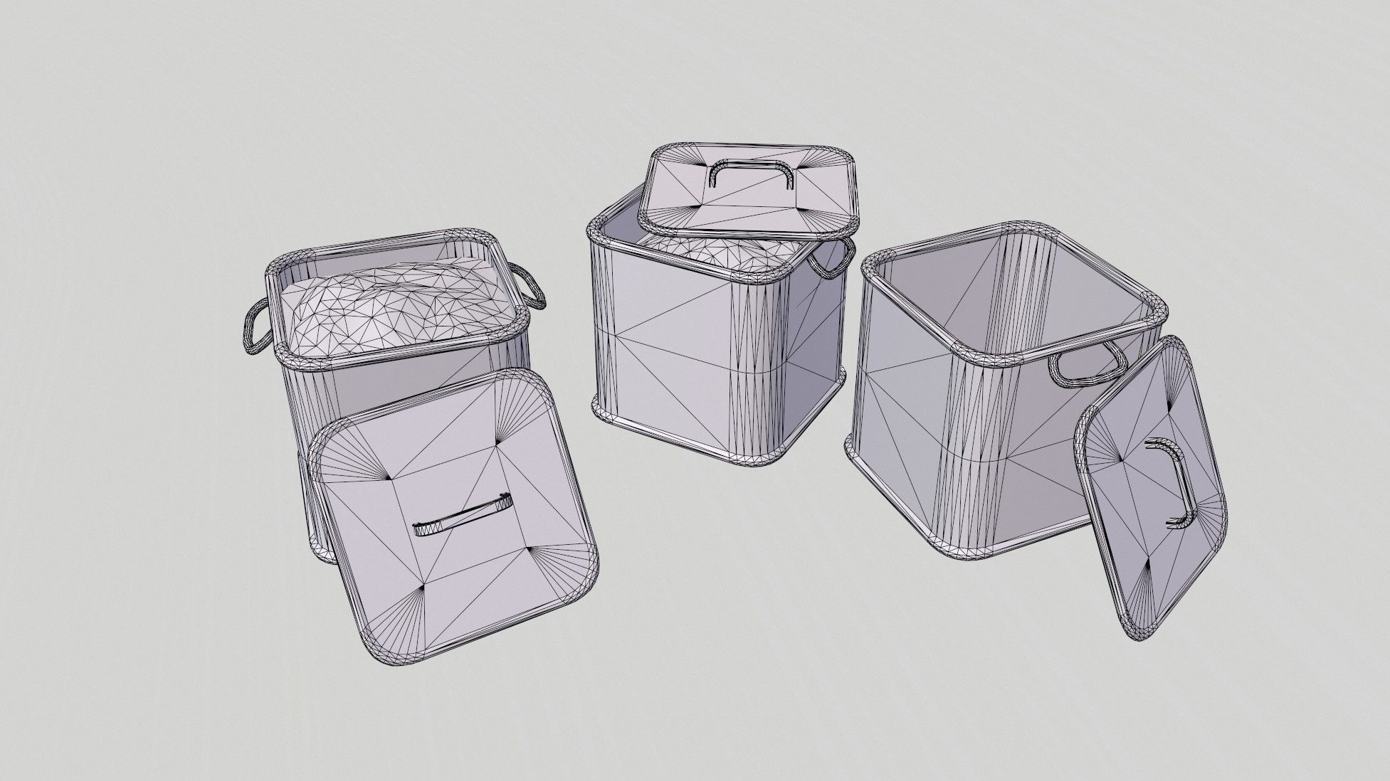 Basket 10 Low-poly 3D model_8