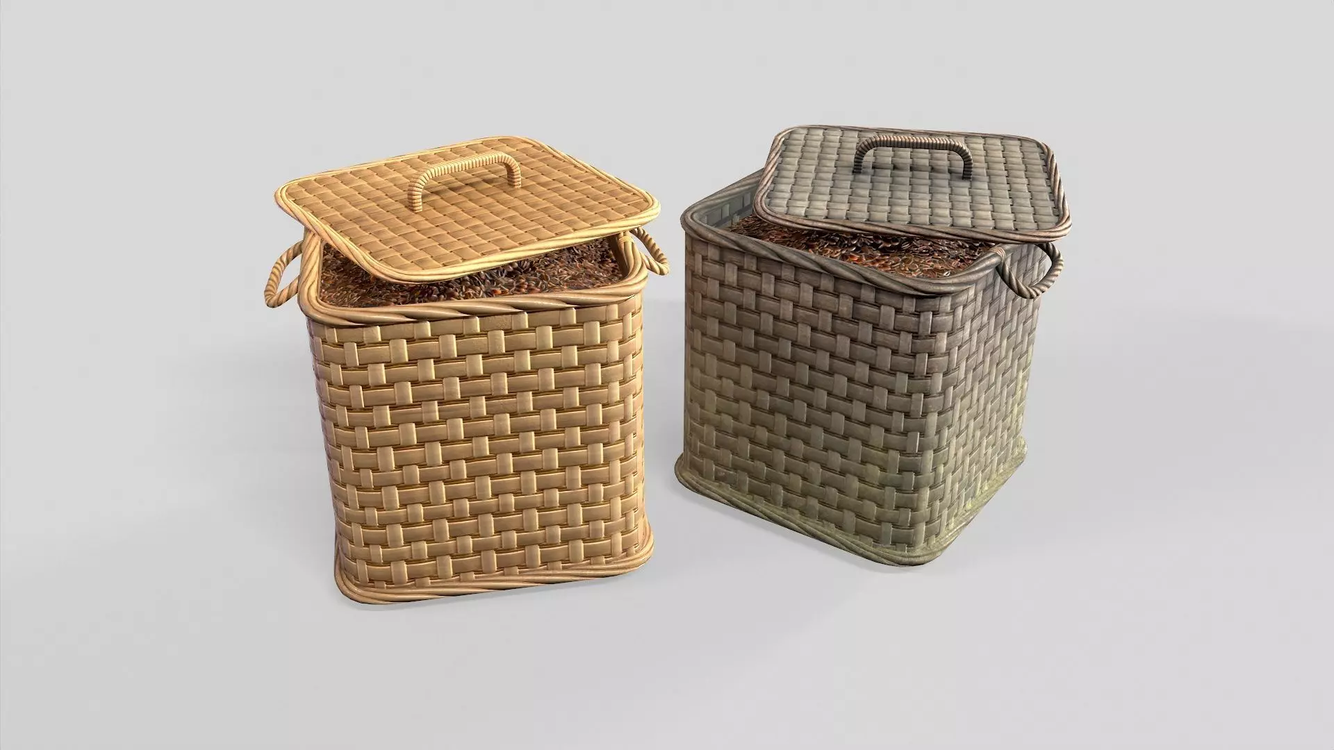 Basket 10 Low-poly 3D model_0