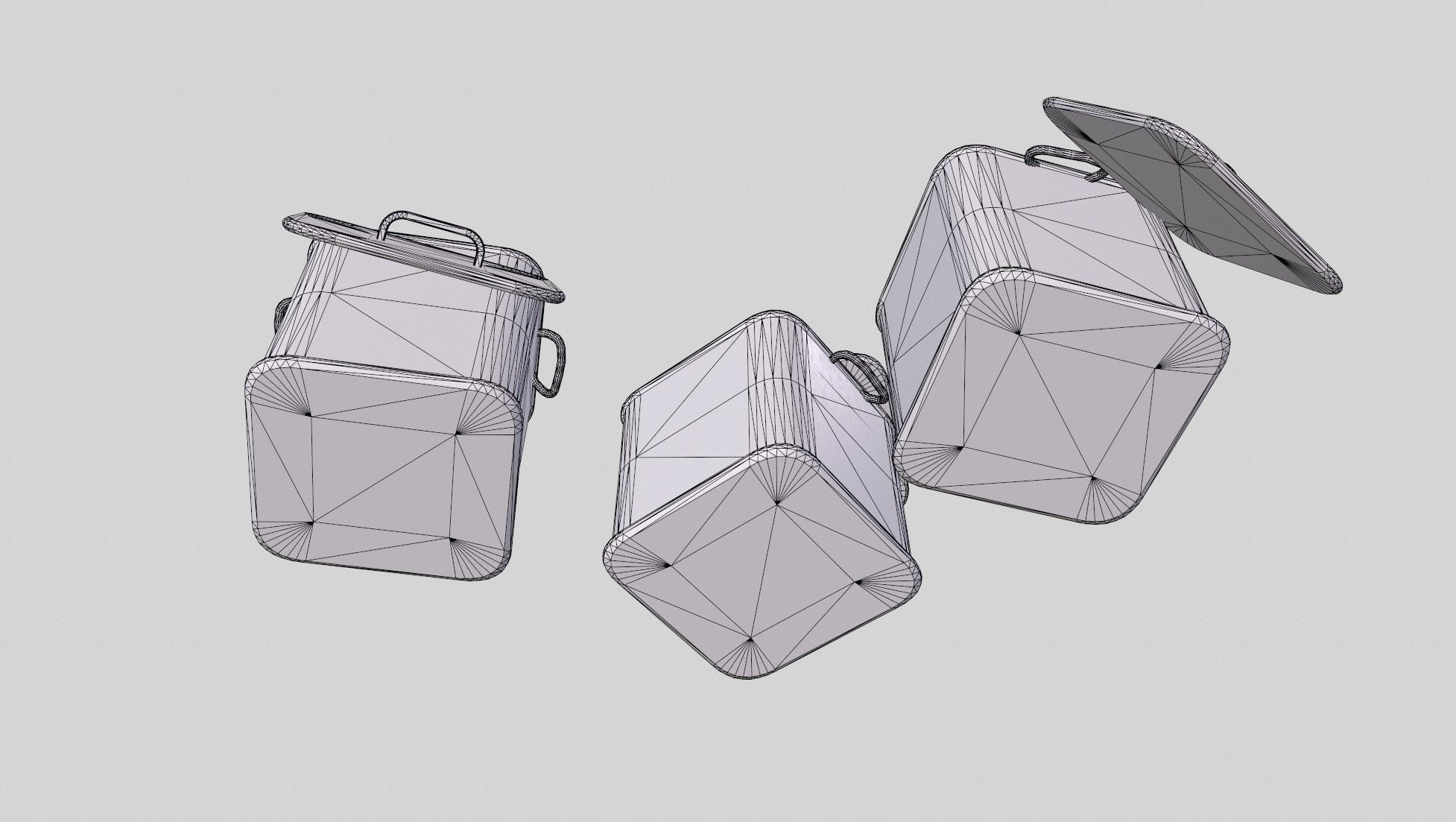 Basket 10 Low-poly 3D model_9