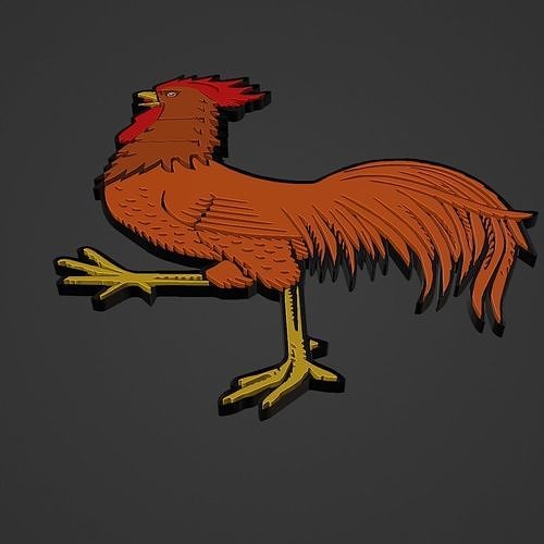 Cockerel 3D print model
