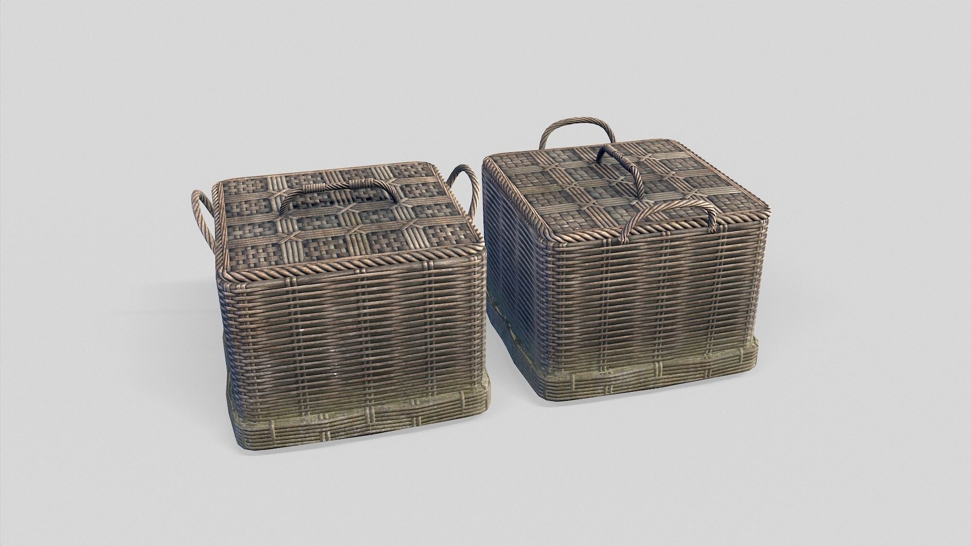 Basket 11 Low-poly 3D model_4