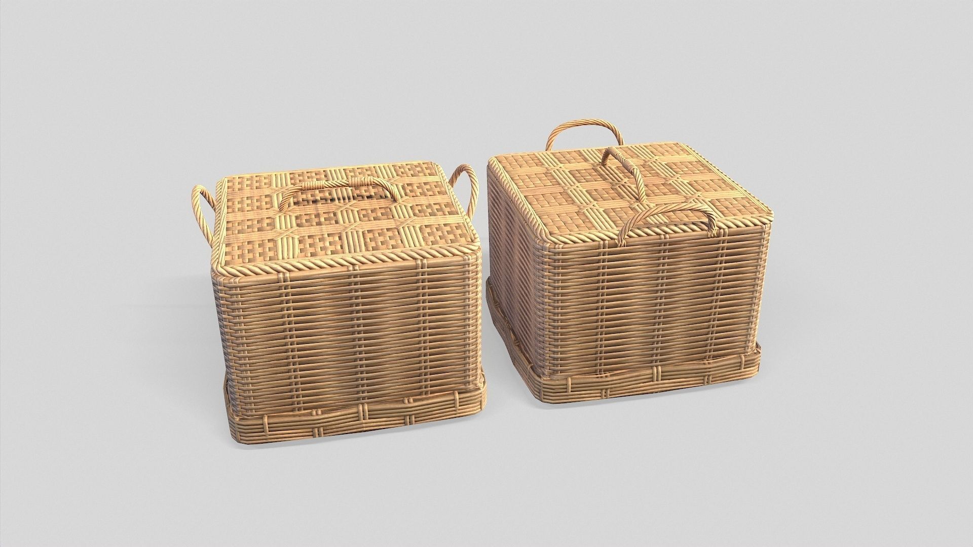 Basket 11 Low-poly 3D model_5