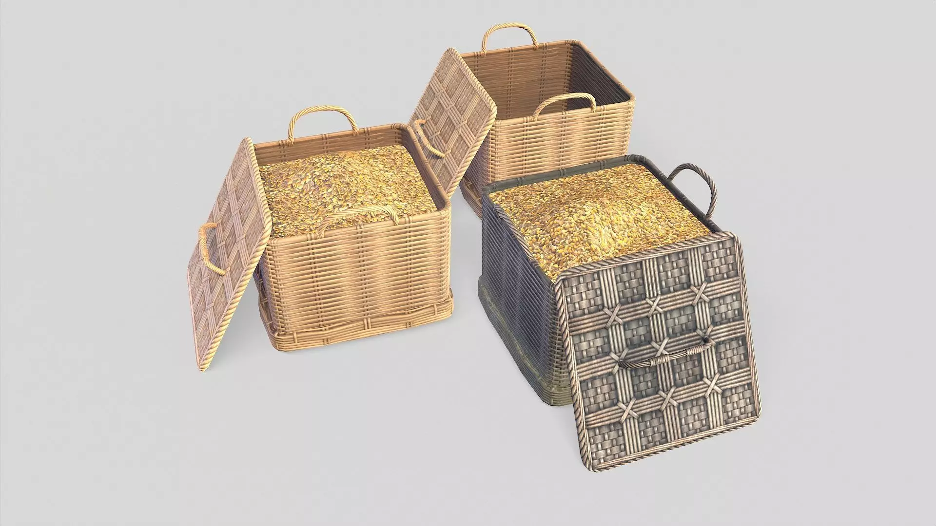 Basket 11 Low-poly 3D model_0