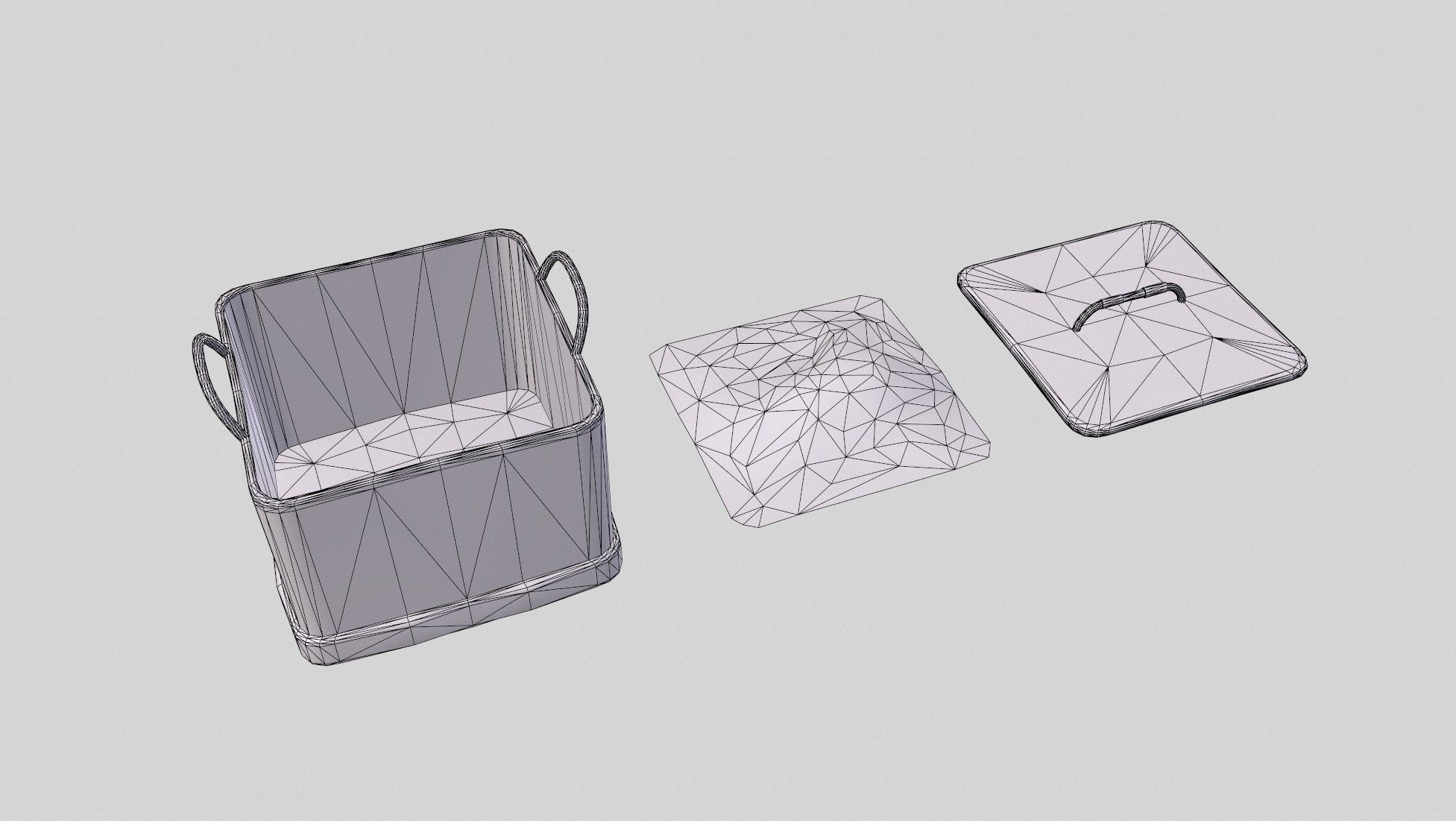 Basket 11 Low-poly 3D model_8