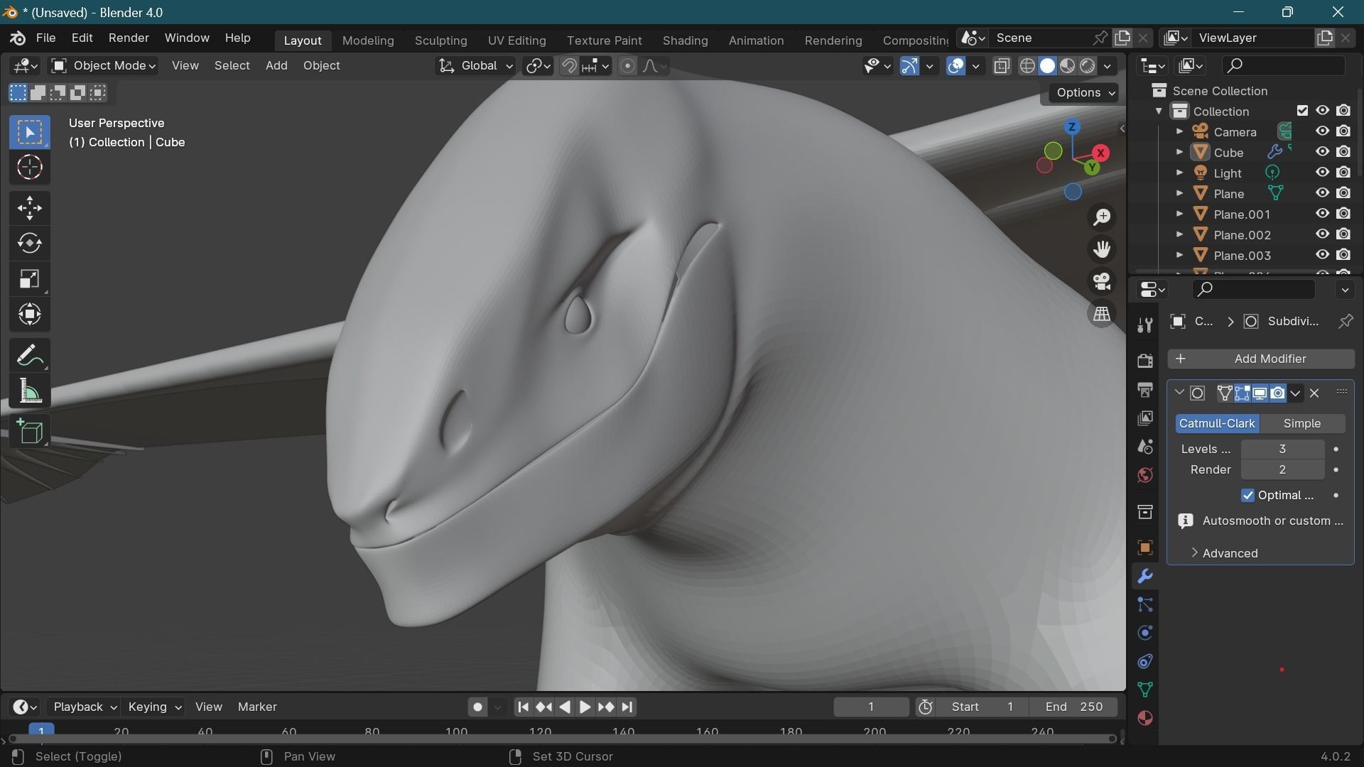 zika creature  Low-poly 3D model_10