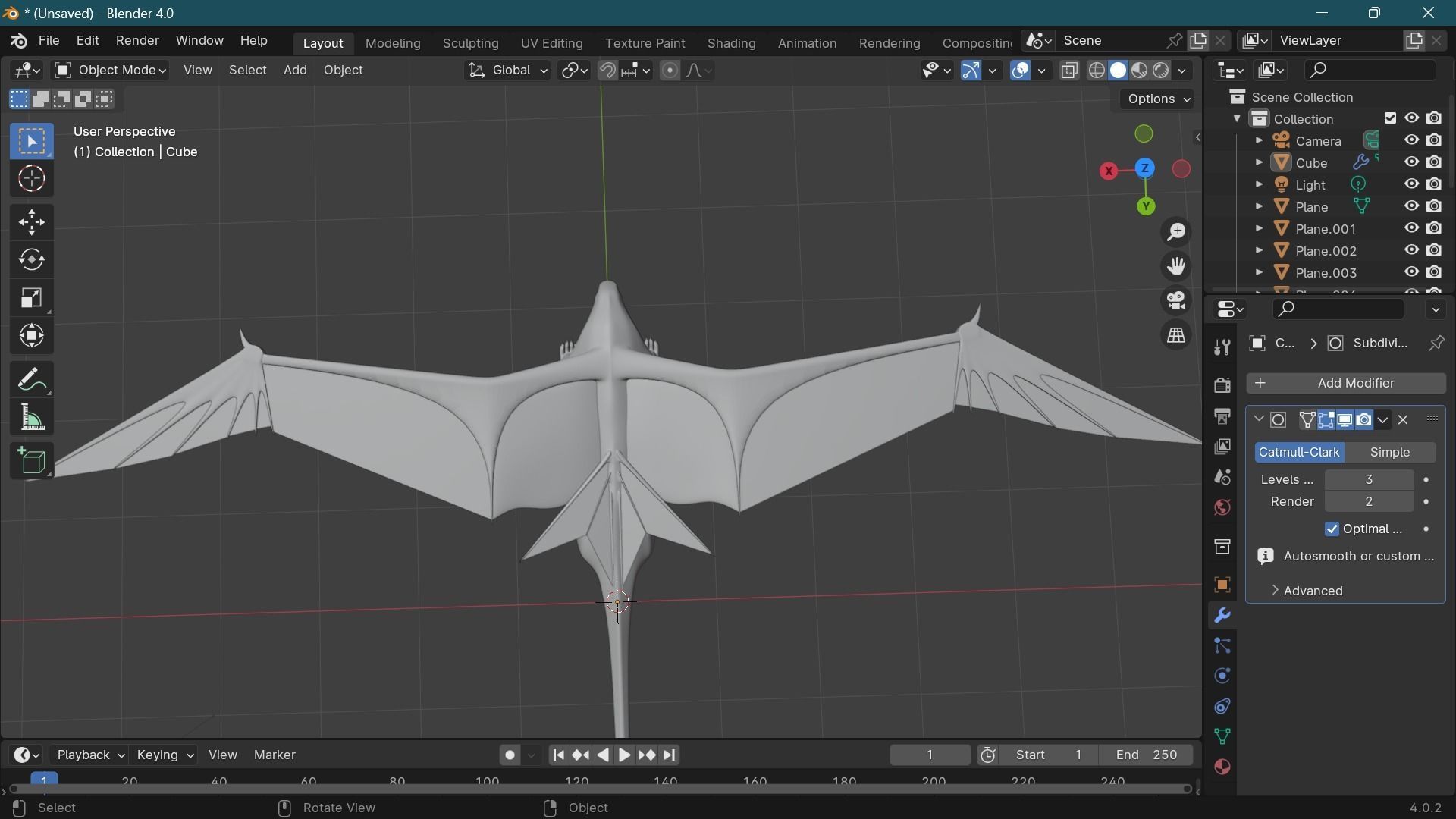 zika creature  Low-poly 3D model_5