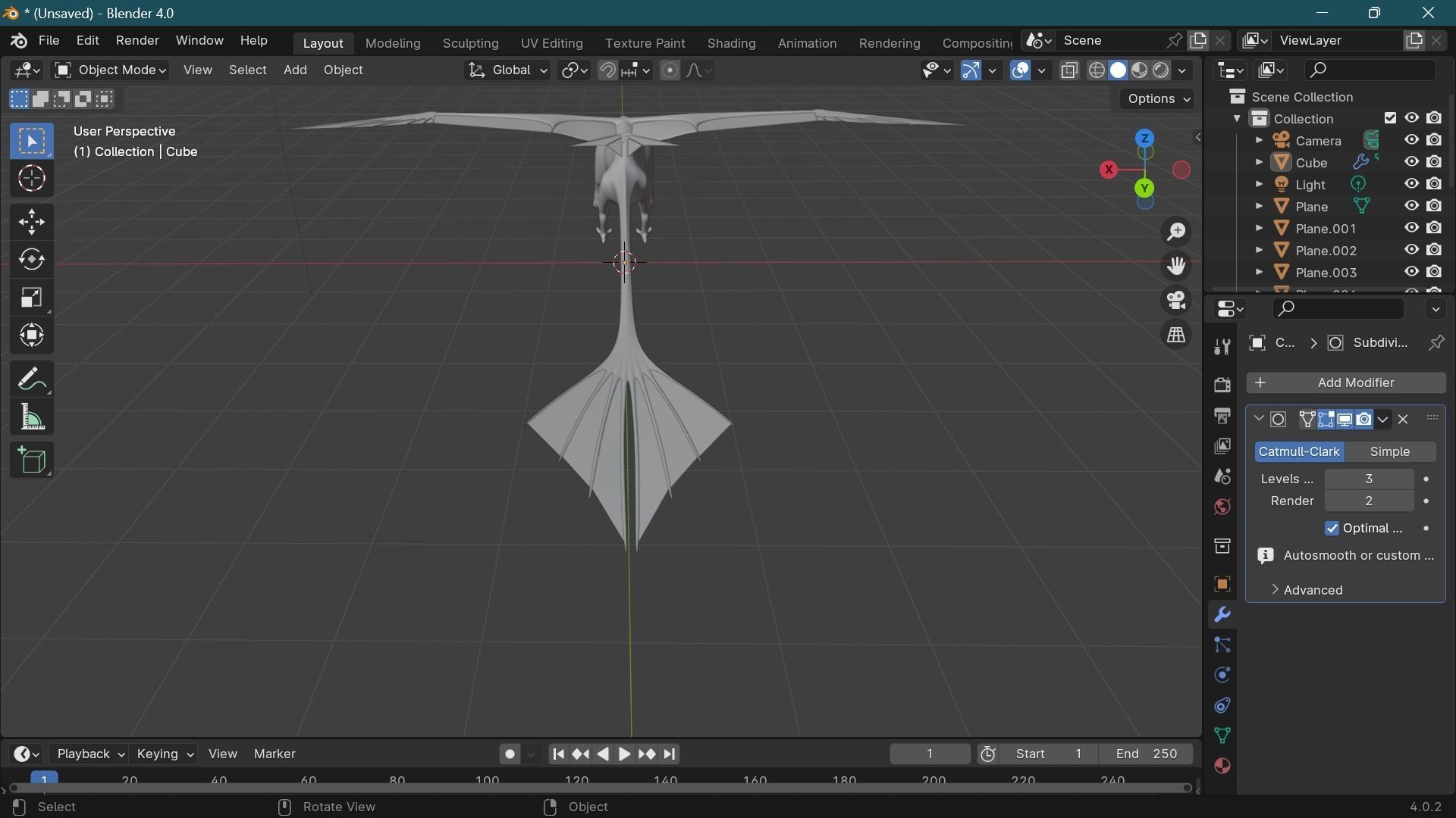 zika creature  Low-poly 3D model_6