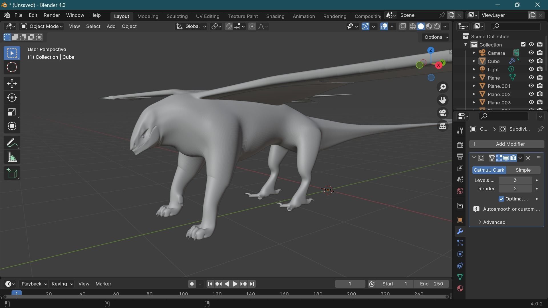 zika creature  Low-poly 3D model_15