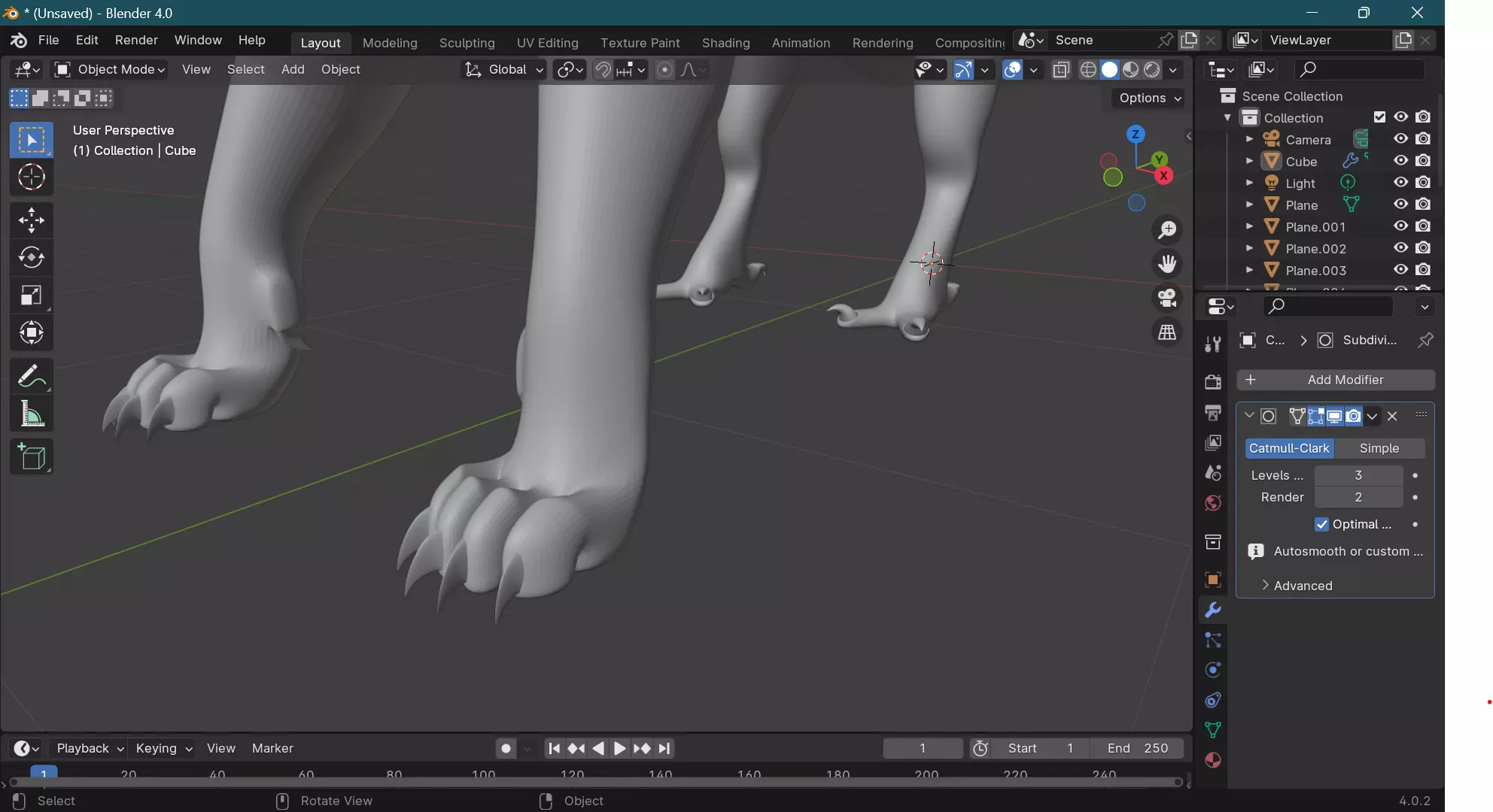 zika creature  Low-poly 3D model_0