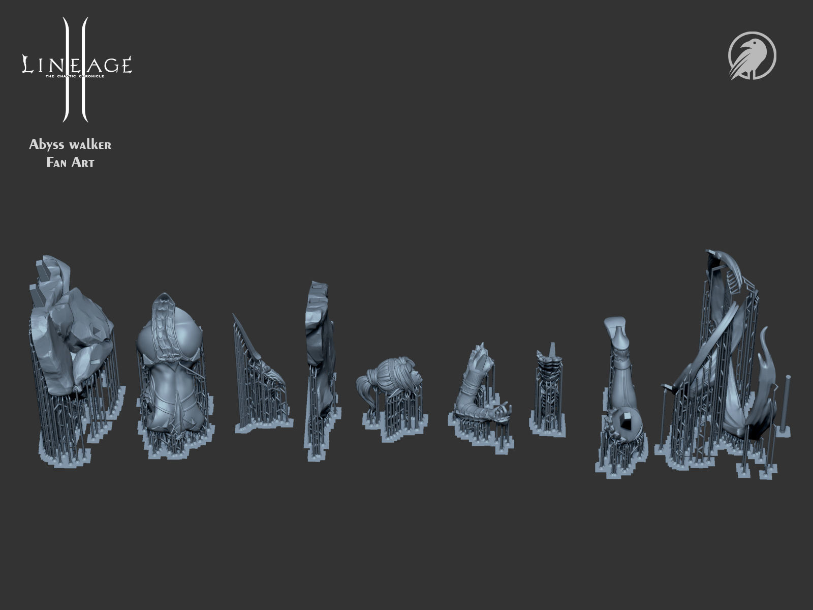 Dark Elf Girl Lineage2 Fan-Art Abyss Walker 3D print model_6