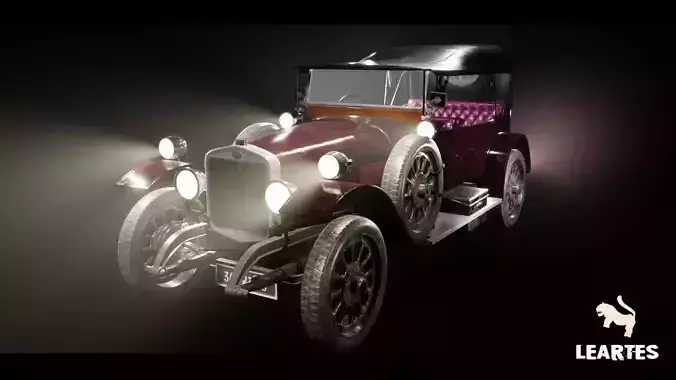 Driveable Classic Car - Rigged - Customizable  Low-poly 3D model