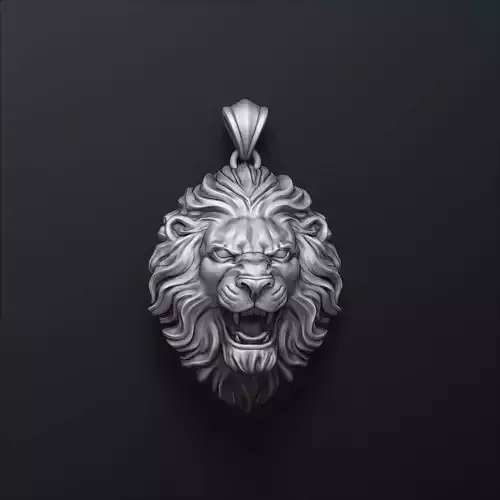 Classic Angry Lion pendant 3D print model